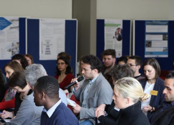 Conference “Housing and integrating refugees”, April 2018. Researchers discussing housing and integrating refugees.
